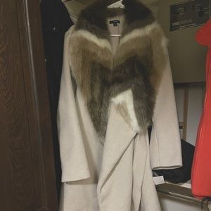 Alfani faux fur lined coat